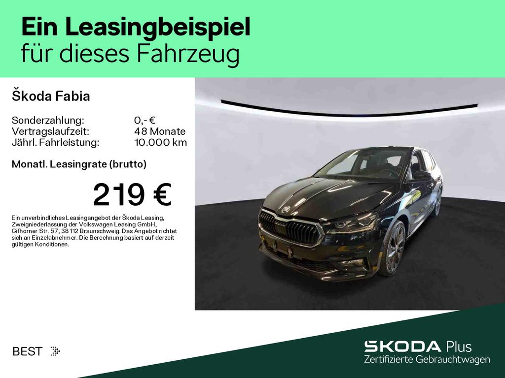 Skoda Fabia 2022 г. Чёрный, пробег 38900 км