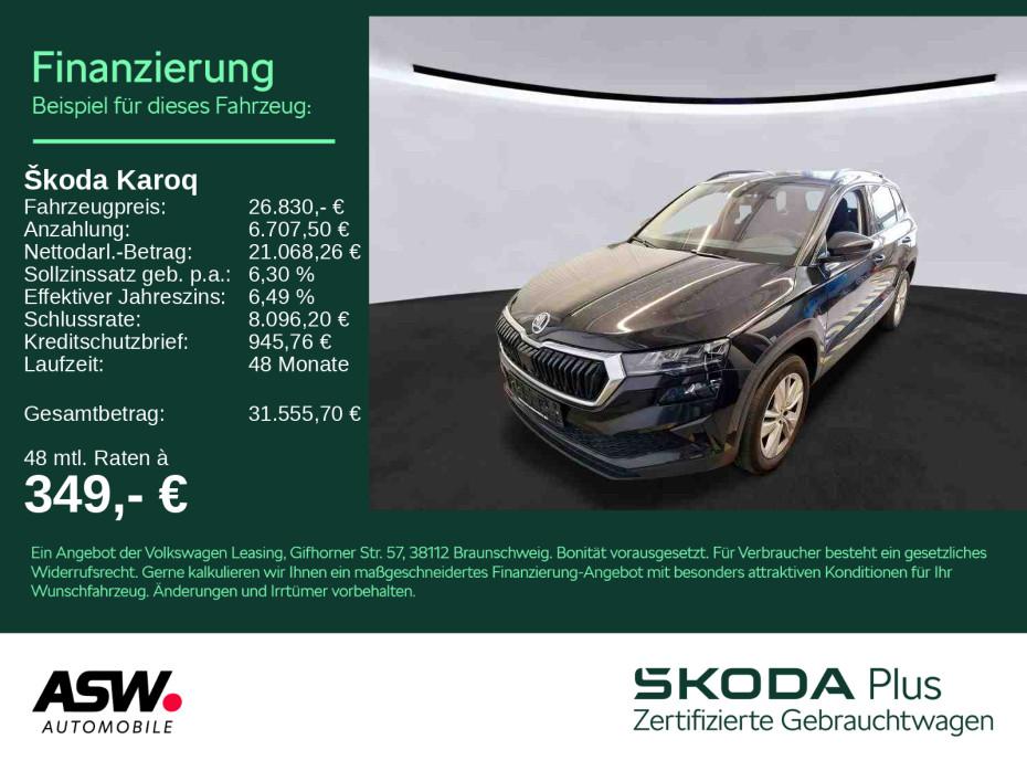 Skoda Karoq 2024 г. Чёрный, пробег 59400 км