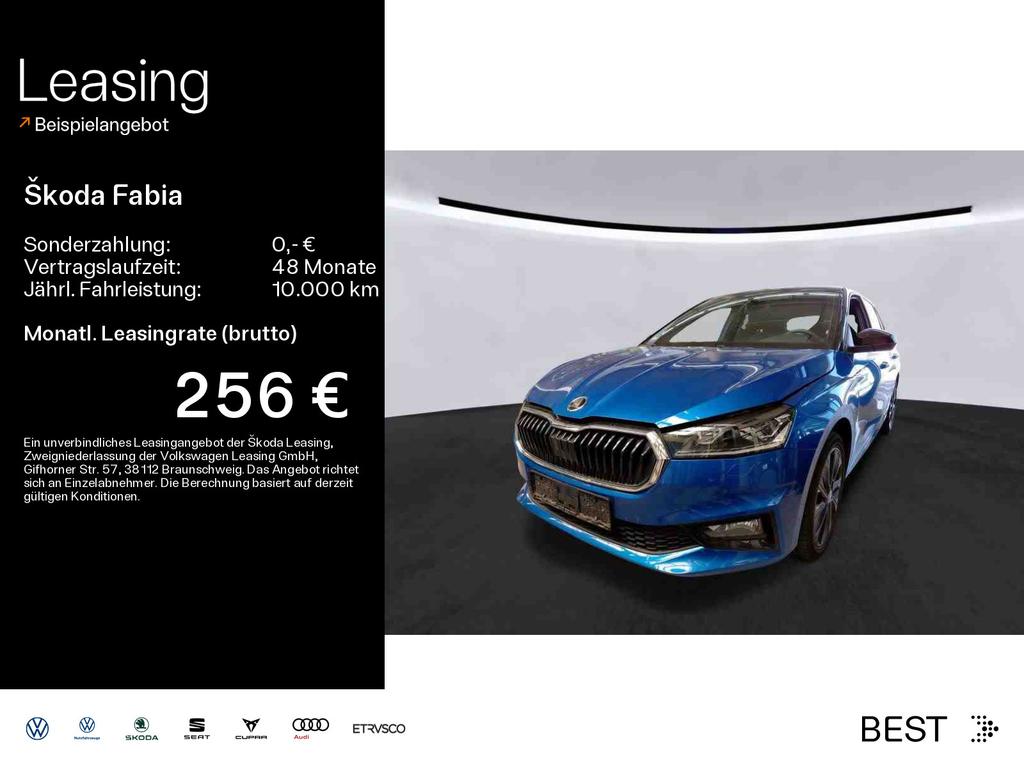 Skoda Fabia 2022 г. Синий, пробег 47500 км