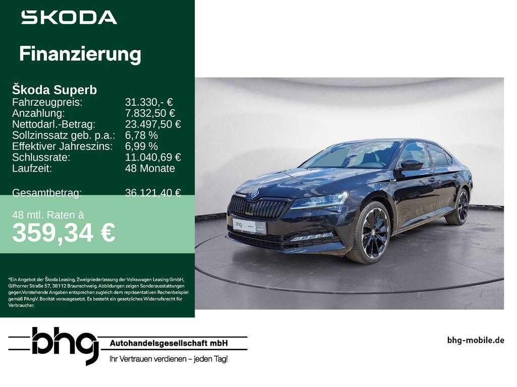 Skoda Superb 2022 г. Чёрный, пробег 57820 км