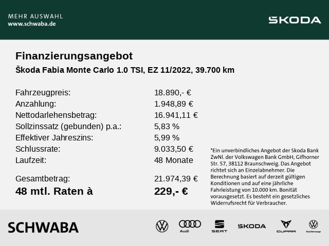 Skoda Fabia 2022 г. Серый, пробег 39700 км