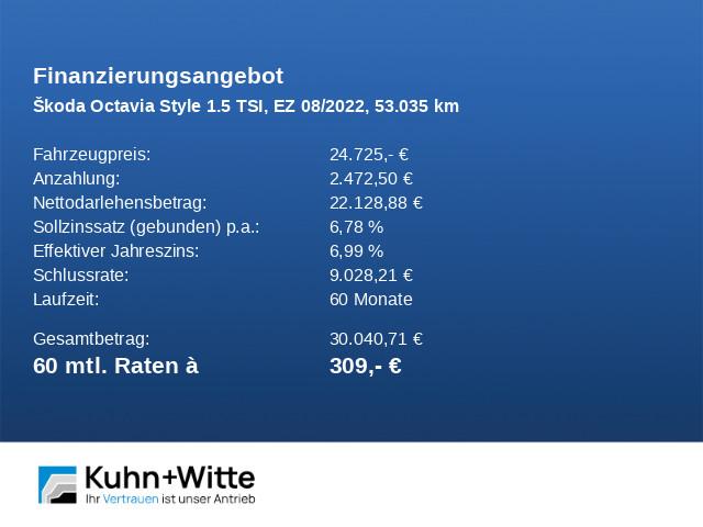 Skoda Octavia 2022 г. Чёрный, пробег 53035 км