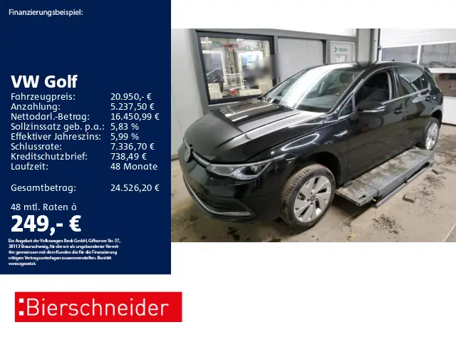 Volkswagen Golf 2024 г. Чёрный, пробег 13781 км