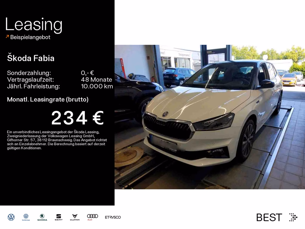 Skoda Fabia 2022 г. Белый, пробег 36800 км
