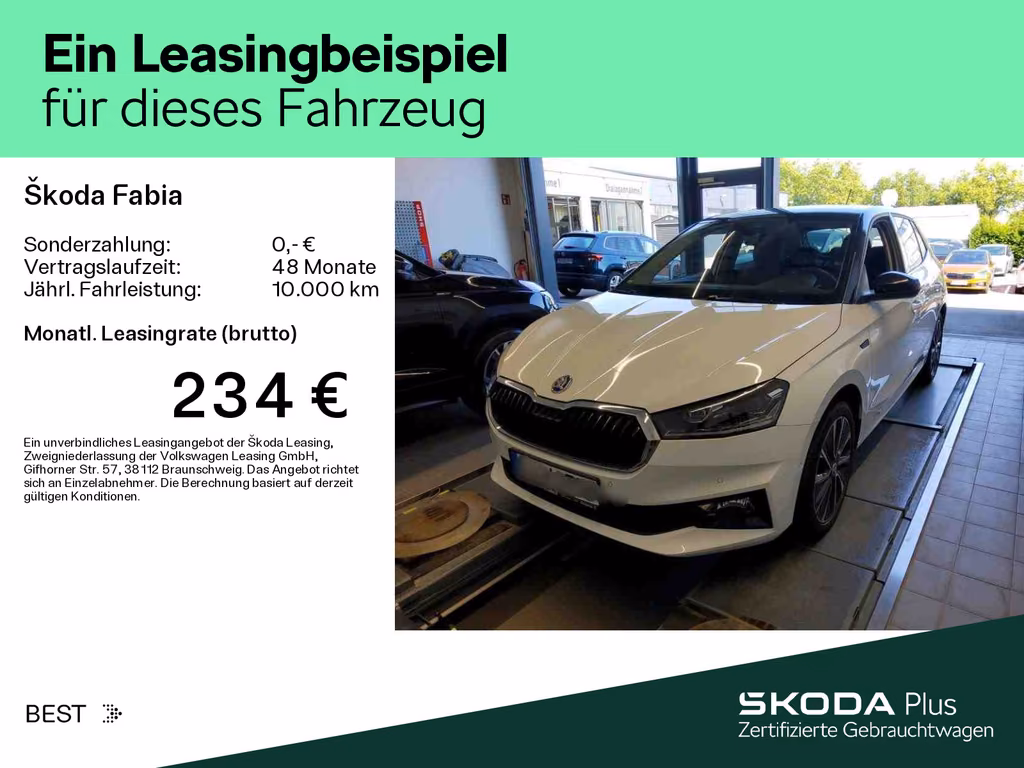 Skoda Fabia 2022 г. Белый, пробег 36800 км