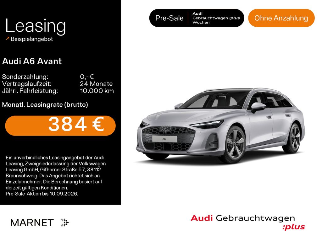 Audi A6 2025 г. Серебристый, пробег 20821 км
