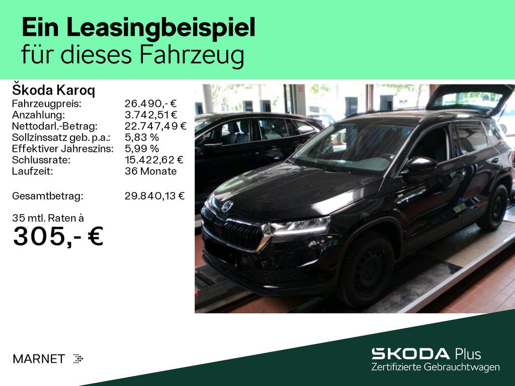 Skoda Karoq 2023 г. Чёрный, пробег 49605 км