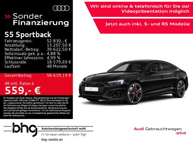 Audi S5 2024 г. Чёрный, пробег 46895 км