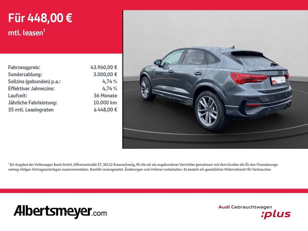 Audi Q3 2025 г. Серый, пробег 28645 км