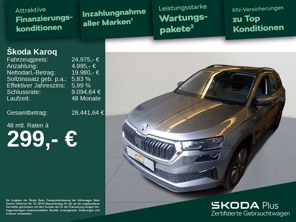 Skoda Karoq 2022 г. Серый, пробег 39426 км