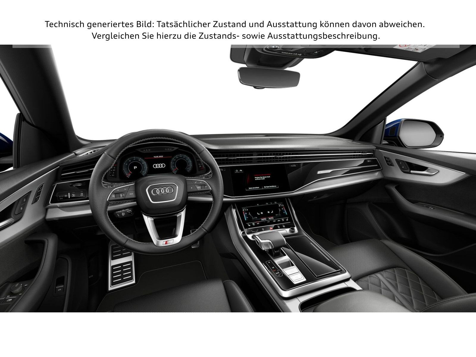 Audi Q8 2023 г. Синий, пробег 14301 км