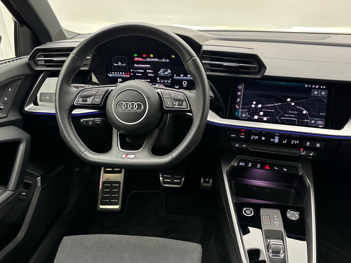 Audi A3 2023 г. Чёрный, пробег 54211 км