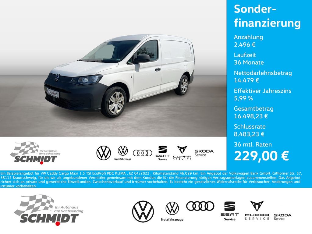 Volkswagen Caddy 2022 г. Белый, пробег 46029 км