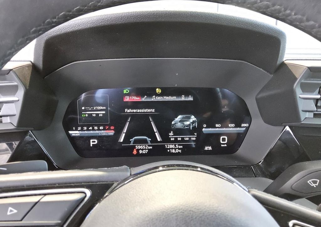 Audi A3 2023 г. Чёрный, пробег 59650 км
