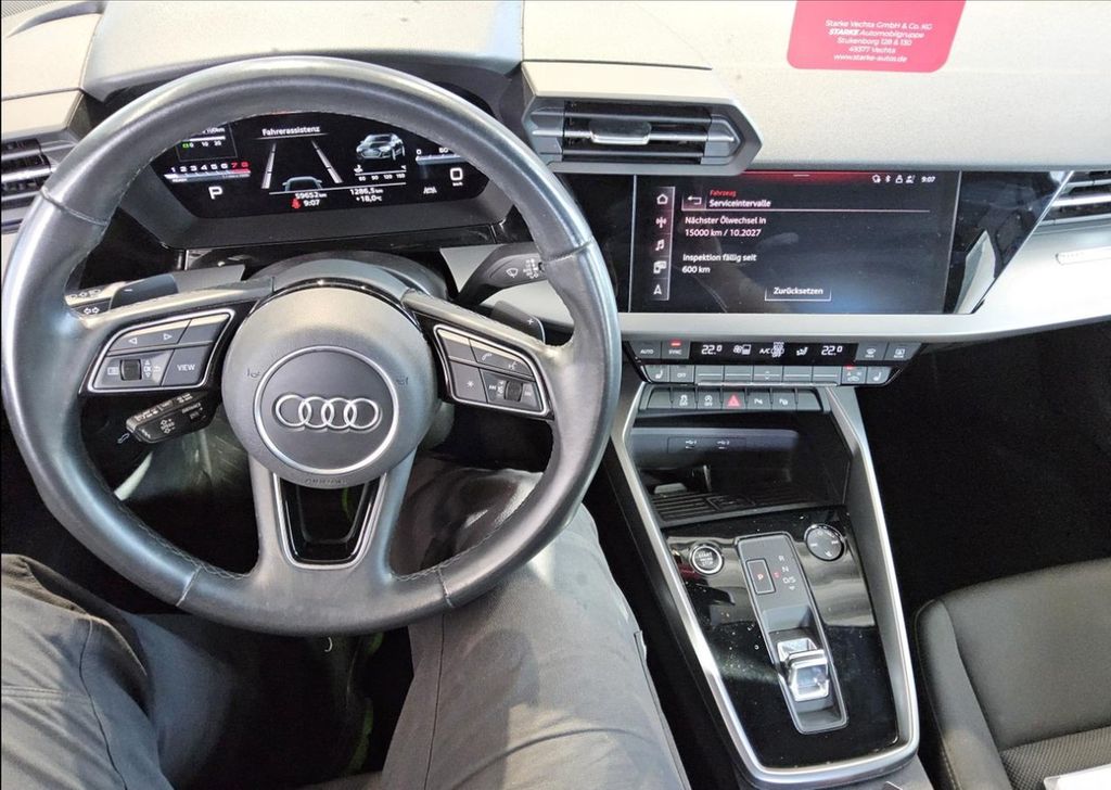 Audi A3 2023 г. Чёрный, пробег 59650 км