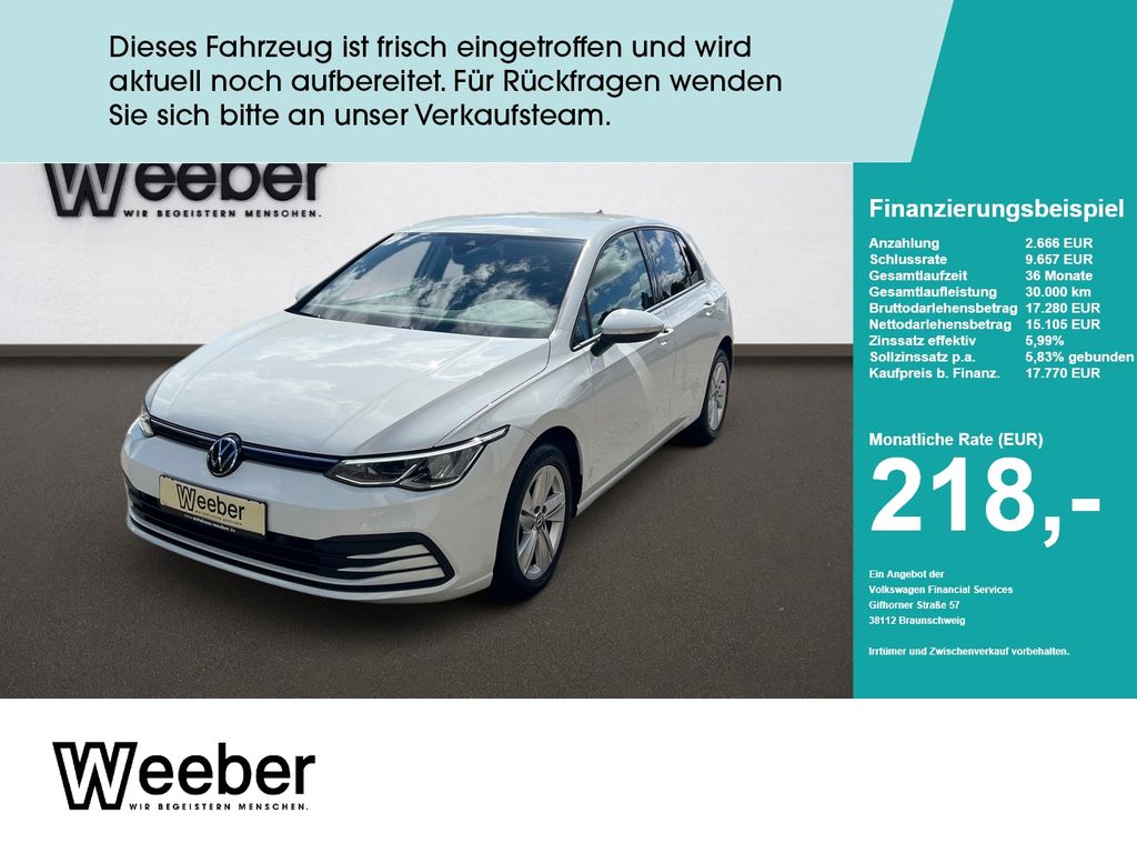 Volkswagen Golf 2022 г. Белый, пробег 49825 км