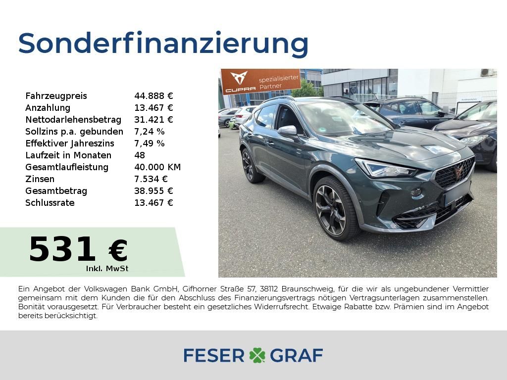 Cupra Formentor 2022 г. Зелёный, пробег 22950 км