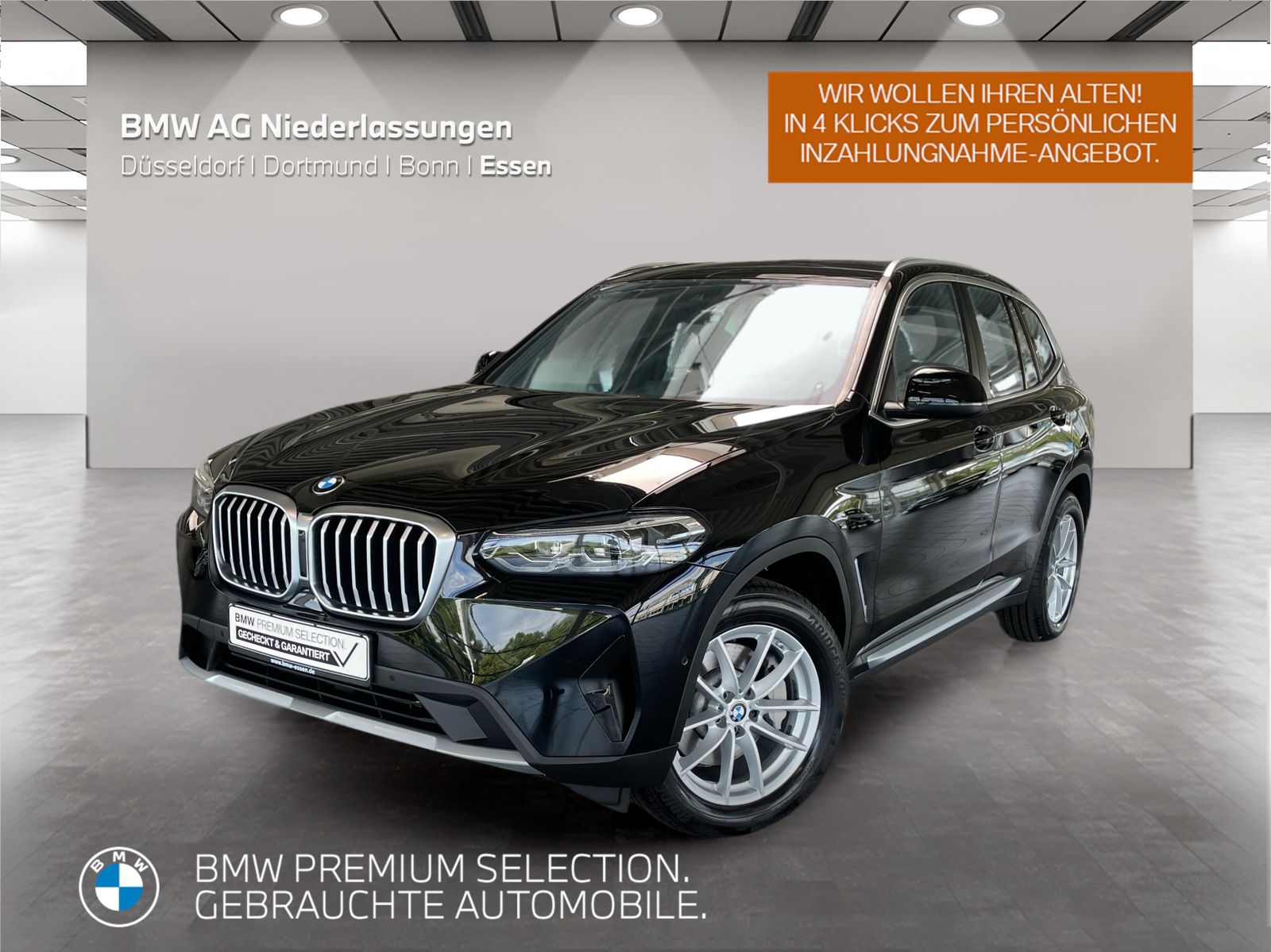 BMW X3 2023 г. Чёрный, пробег 47957 км