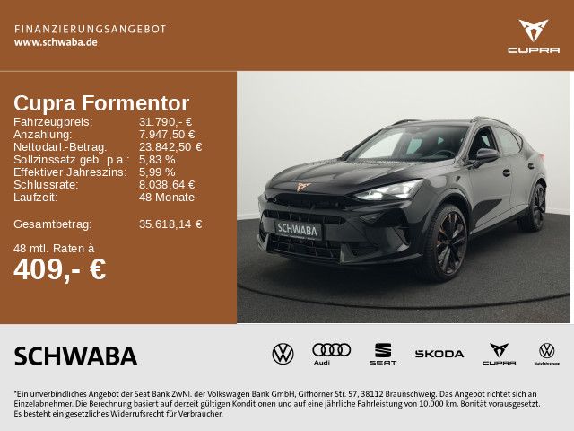 Cupra Formentor 2024 г. Чёрный, пробег 44300 км