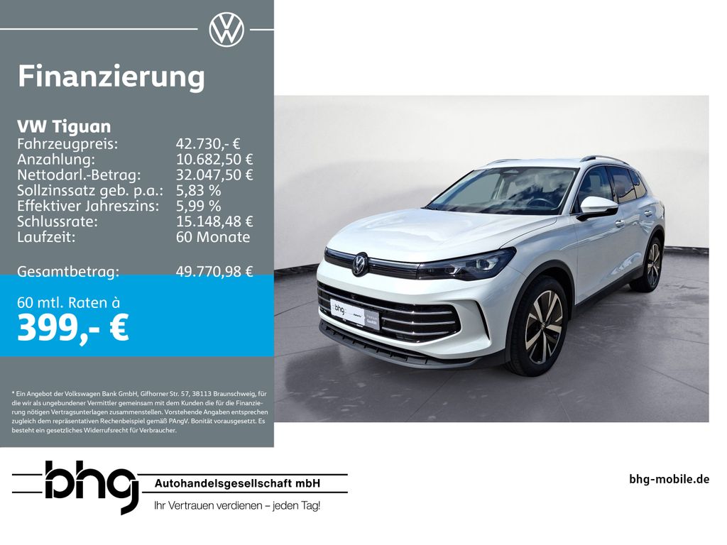 Volkswagen Tiguan 2026 г. Белый, пробег 11244 км