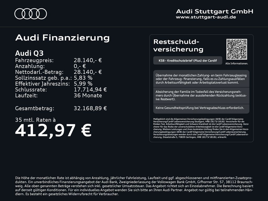 Audi Q3 2022 г. Чёрный, пробег 26218 км