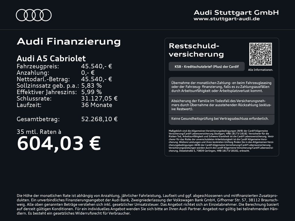 Audi A5 2023 г. Зелёный, пробег 28354 км