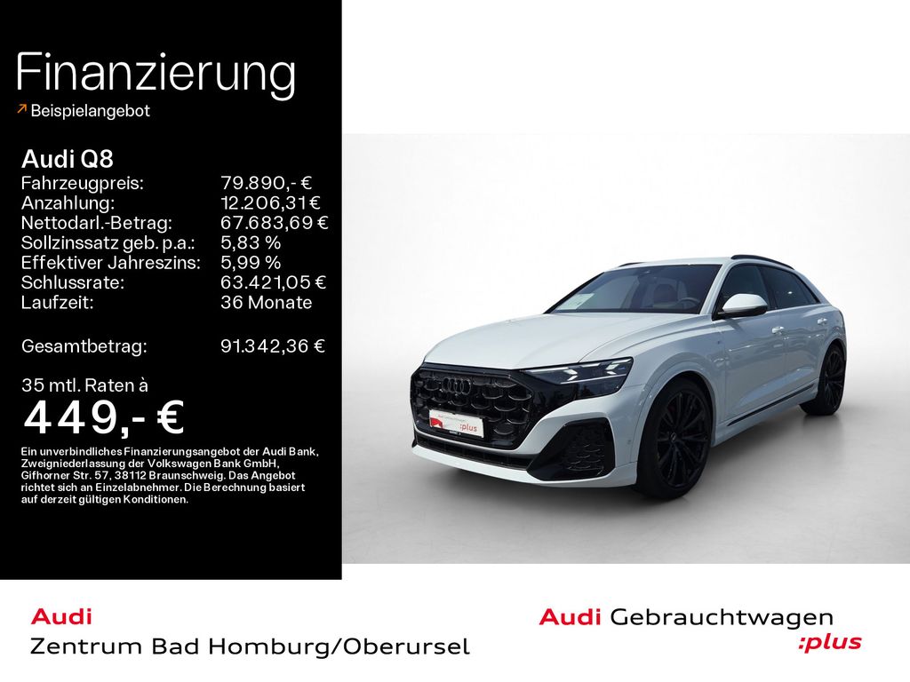 Audi Q8 2025 г. Белый, пробег 20622 км