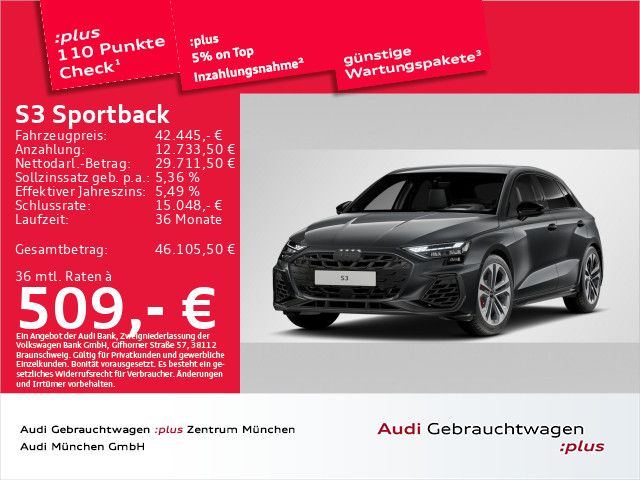 Audi S3 2025 г. Серый, пробег 14410 км