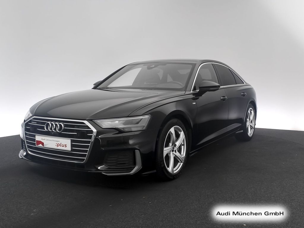 Audi A6 2023 г. Чёрный, пробег 55657 км