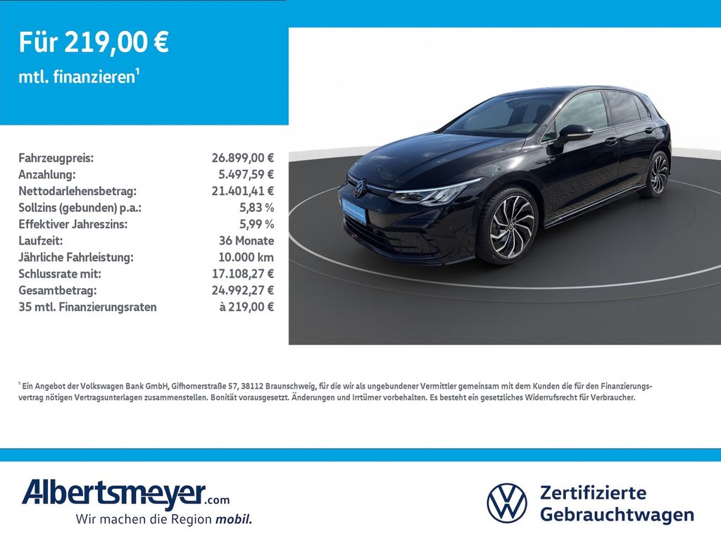 Volkswagen Golf 2024 г. Чёрный, пробег 24351 км