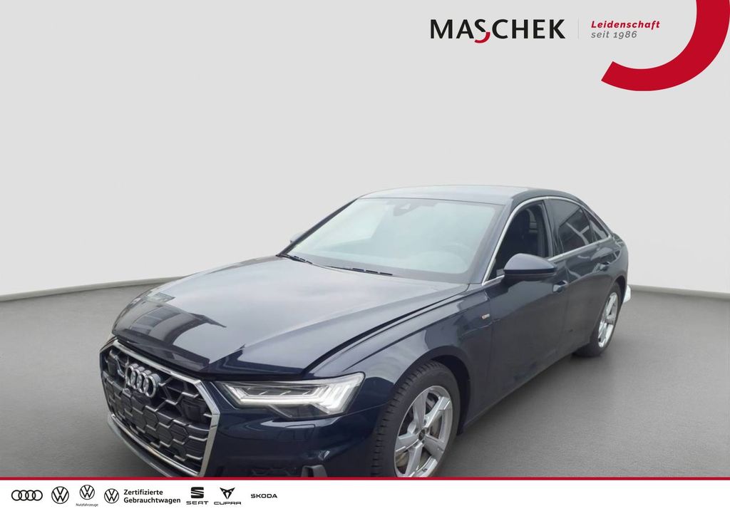 Audi A6 2024 г. Синий, пробег 17300 км