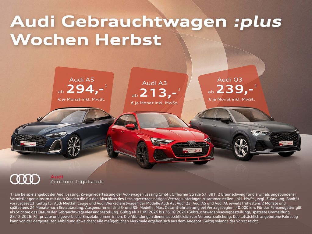 Audi A3 2025 г. Чёрный, пробег 31424 км