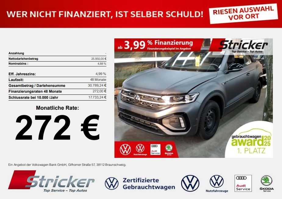 Volkswagen T-Roc 2023 г. Серый, пробег 31448 км