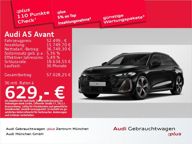 Audi A5 2025 г. Чёрный, пробег 8724 км