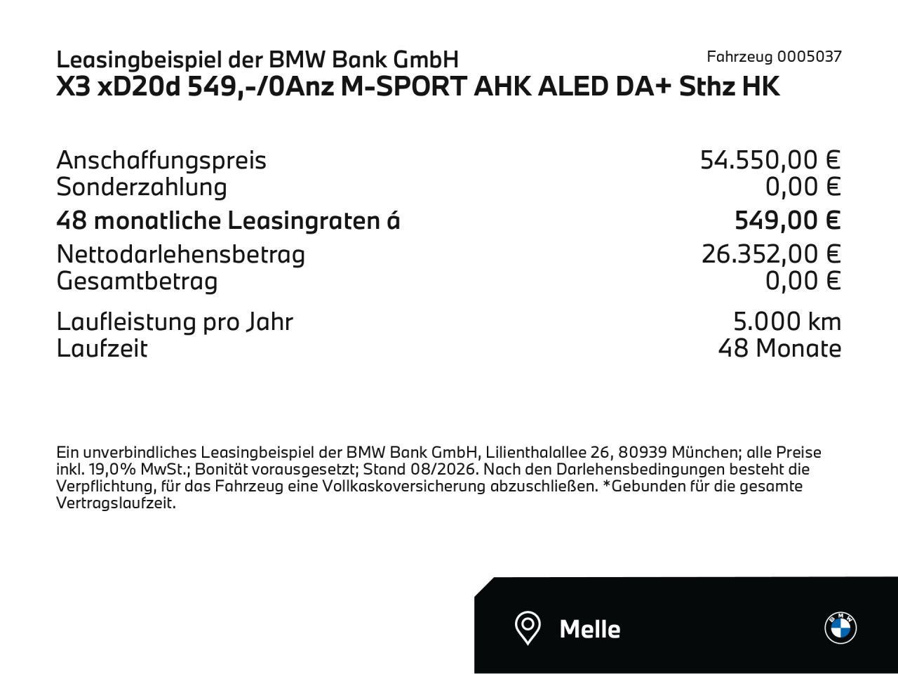 BMW X3 2025 г. Чёрный, пробег 12104 км