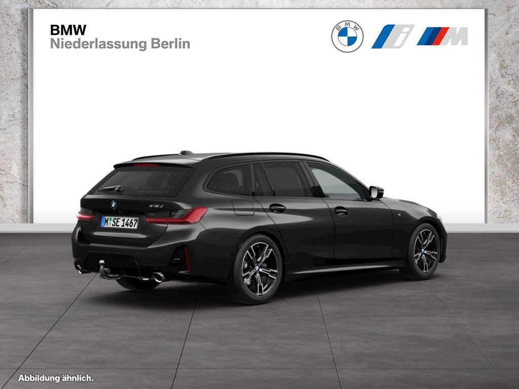 BMW 318 2023 г. Чёрный, пробег 52866 км
