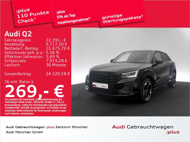 Audi Q2 2024 г. Чёрный, пробег 40919 км