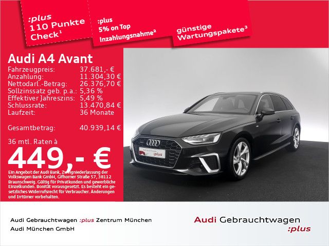 Audi A4 2024 г. Чёрный, пробег 31382 км