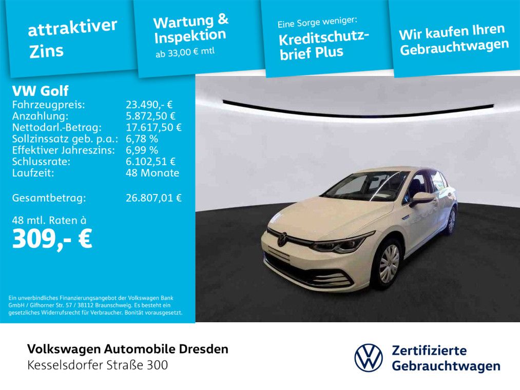 Volkswagen Golf 2024 г. Белый, пробег 23718 км
