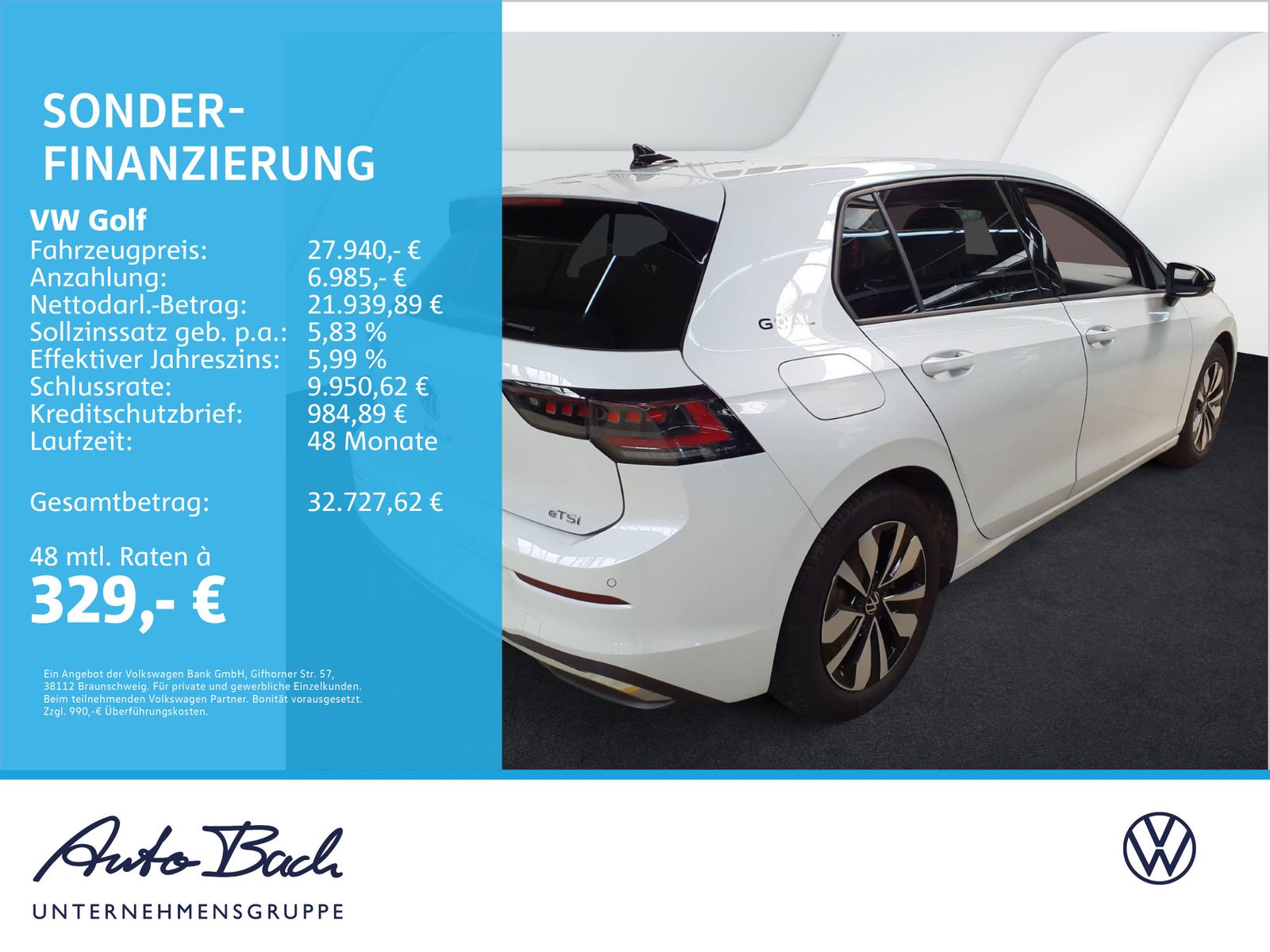 Volkswagen Golf 2025 г. Белый, пробег 18990 км