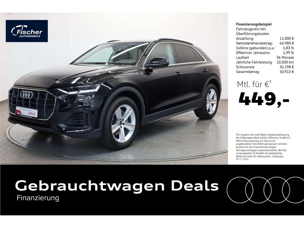 Audi Q8 2022 г. Чёрный, пробег 42435 км