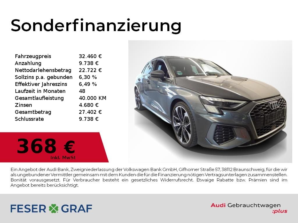 Audi A3 2023 г. Серый, пробег 35800 км