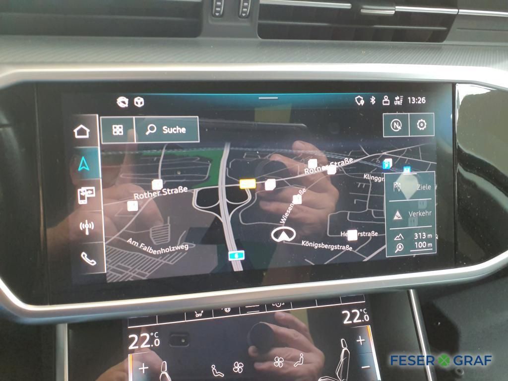 Audi A6 2023 г. Синий, пробег 44750 км
