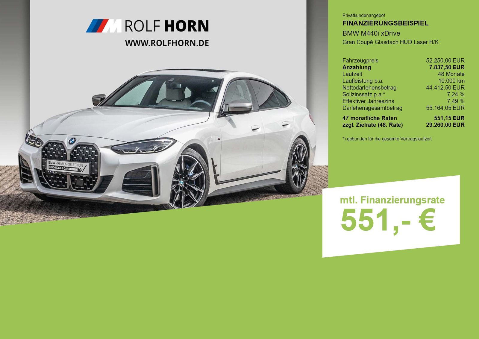 BMW M440 2023 г. Белый, пробег 24741 км