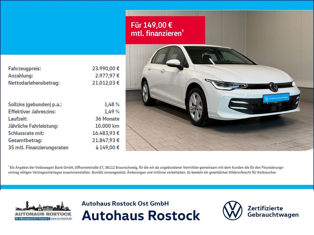 Volkswagen Golf 2025 г. Белый, пробег 14700 км