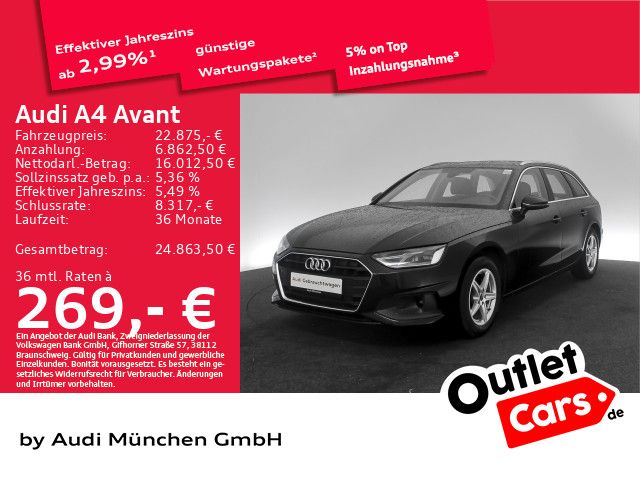 Audi A4 2023 г. Чёрный, пробег 57516 км