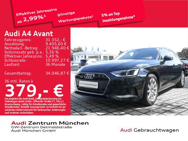 Audi A4 2023 г. Чёрный, пробег 57975 км
