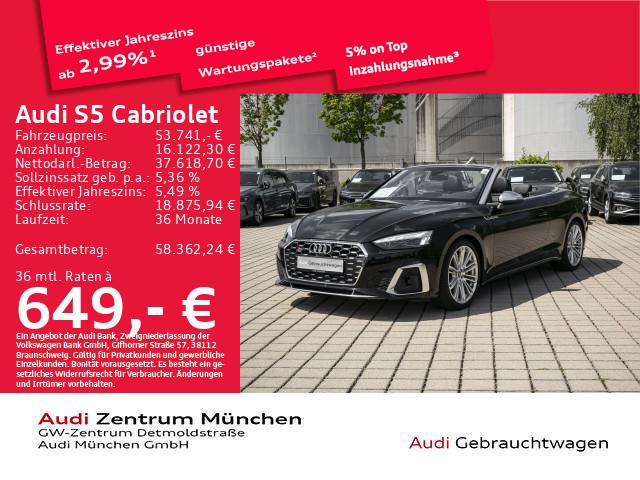 Audi S5 2024 г. Чёрный, пробег 17910 км