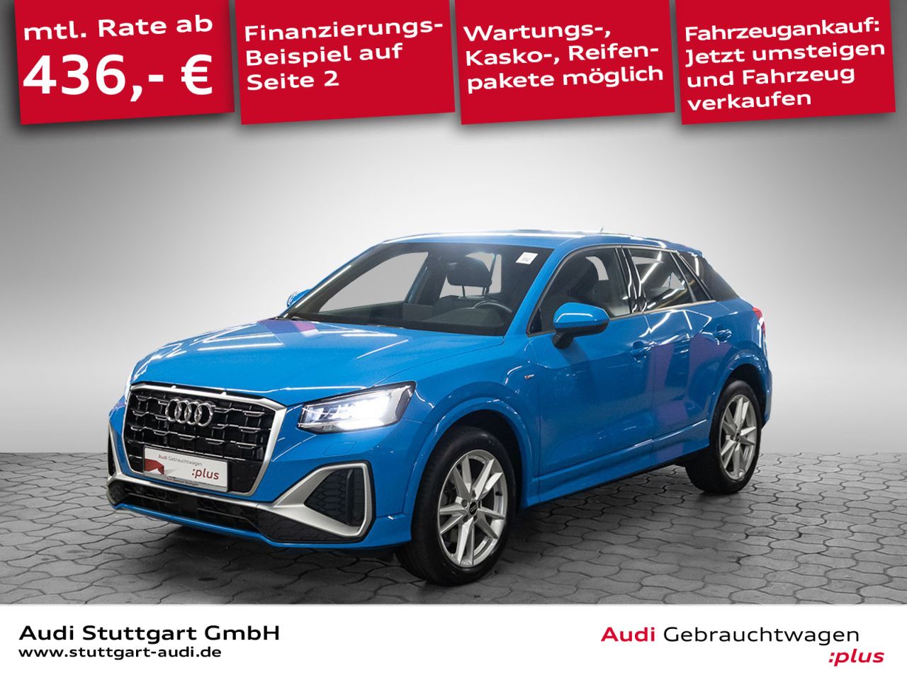 Audi Q2 2022 г. Синий, пробег 52999 км