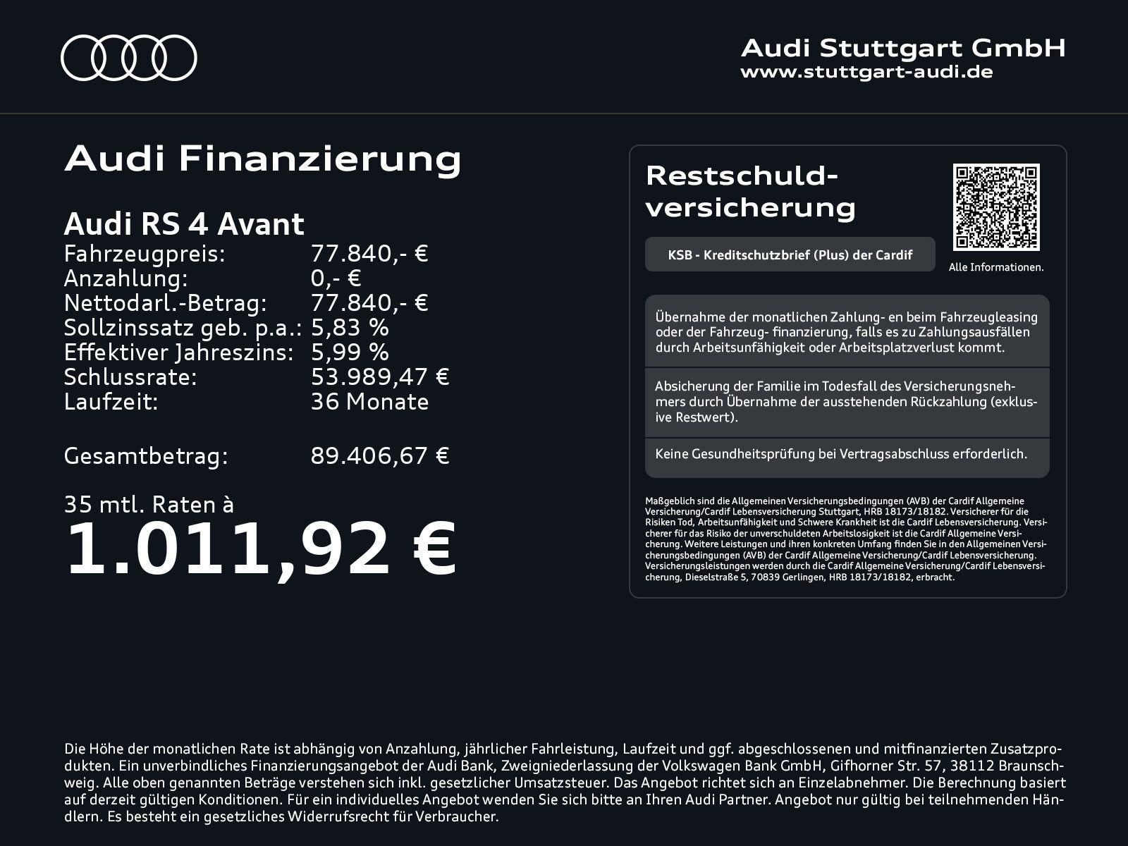 Audi RS4 2024 г. Синий, пробег 21565 км
